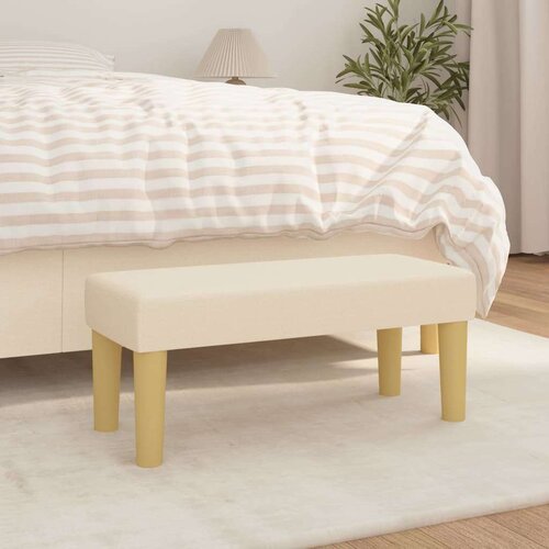  Klupa krem 70 x 30 x 30 cm od tkanine Cijene