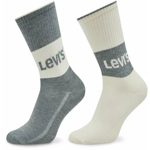 Levi's Set 2 parov ženskih visokih nogavic 701218215 Grey Combo