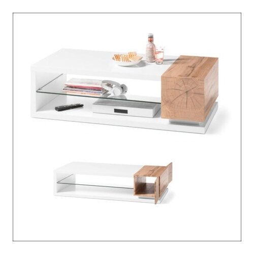 Art Invest Klub sto Elara Belo visoki sjaj/Staklo 1200x600x425 mm Slike