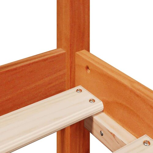 vidaXL Knjižna postelja brez vzmetnice vošč. rjava 160x200cm trden les Cene