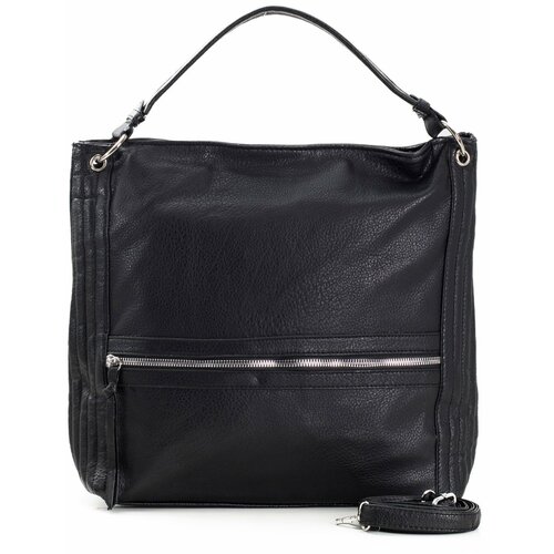 Fashion Hunters Black women's bag with adjustable strap Slike