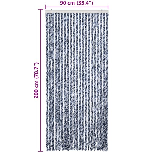  Zastor protiv insekata plavo-bijeli 90 x 200 cm &amp;scaron;enil Slike