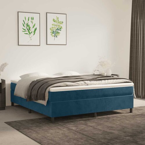  Okvir za krevet s oprugom tamnoplavi 160x200 cm bar&scaron;unasti Cijene