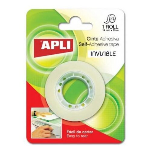 Apli lepilni trak, neviden, 19 mm x 33 m bel, blister Cene