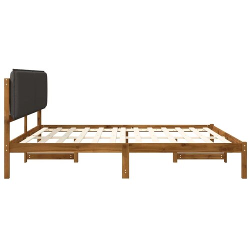  Krevetni okvir s tapiciranim uzglavljem Prirodna i tamnosiva - Prirodna i tamnosiva 180 x 200 cm Slike