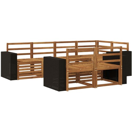 vidaXL Kotna sedežna garnitura 7 pcs Naravna, (5000283698) Cene