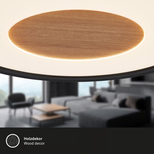 BRILO LED plafonsko svetlo SUFIT WOOD LED/18W/230V 3000K prečnik 29 cm Slike