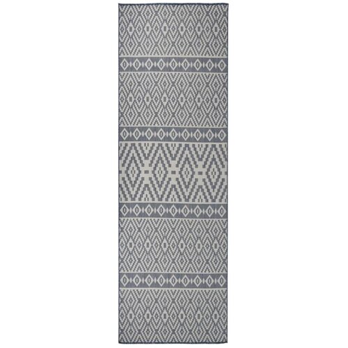 Furnova Zunanja preproga ploščato tkanje 80x250 cm modre črte, (21930750) Cene
