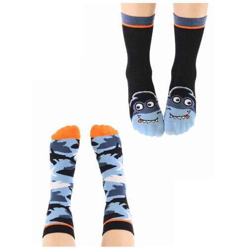 Denokids Socks - Black - With Slogan Slike