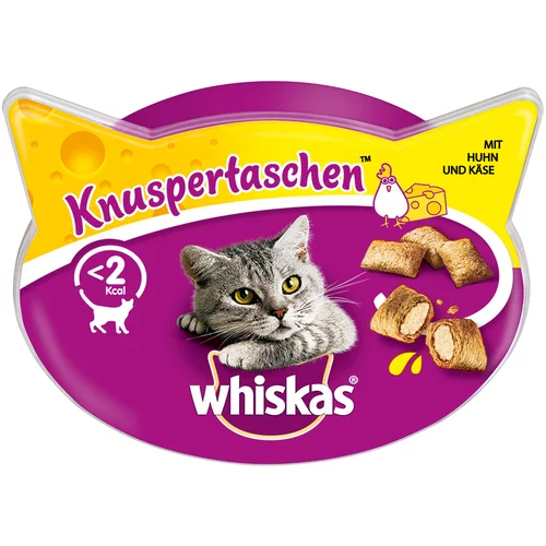 Whiskas Varčno pakiranje: prigrizki - Hrustljavi žepki: piščanec & sir (8 x 60 g)