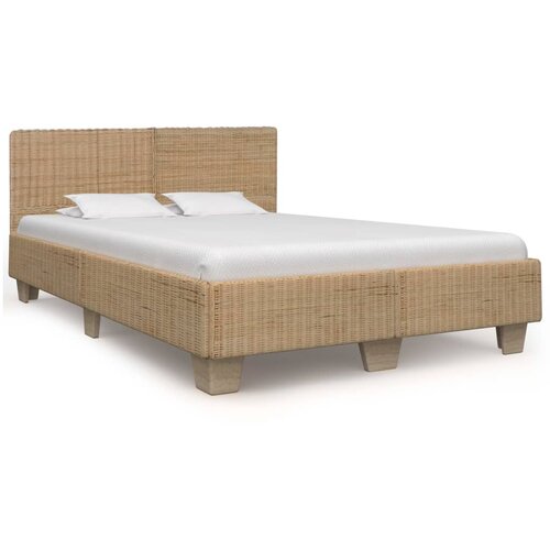 VidaXL Ručno tkani okvir za krevet od pravog ratana 140 x 200 cm Slike