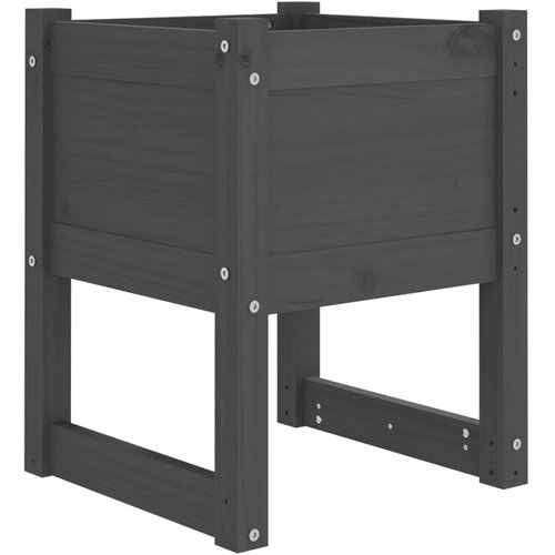 Maison Chic Visoka greda - Greda - Cvetlični Lonec siva 40x40x52,5 cm trdna borovina, (21789593) Cene