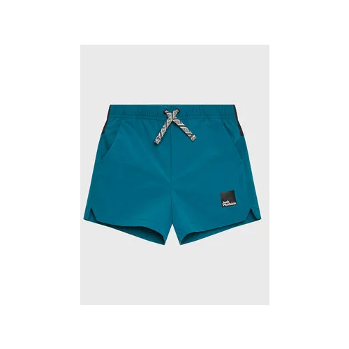 Jack Wolfskin Kratke hlače iz tkanine Teen 1609871 Modra Regular Fit