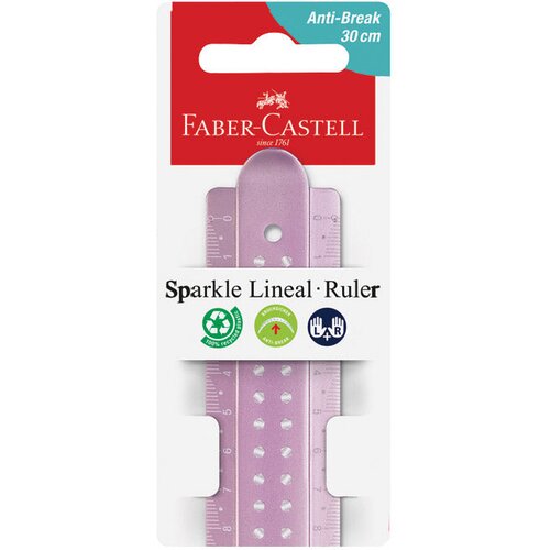  Ravnalo pvc 30 cm Sparkle Faber-Castell 172030 sort Cene
