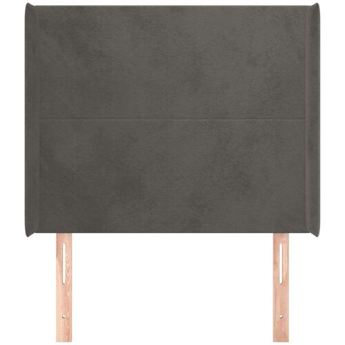  Uzglavlje s u&amp;scaron;ima tamnosivi 83x16x118/128 cm bar&amp;scaron;unasti Slike