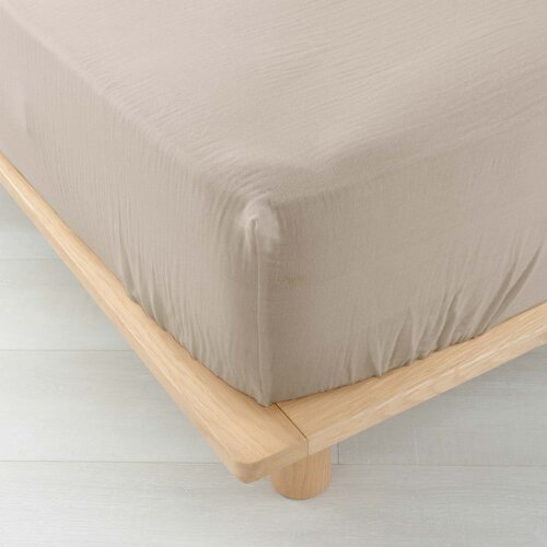 Douceur d intérieur Bež plahta s gumom od muslina 140x190 cm Angelia – Cijene