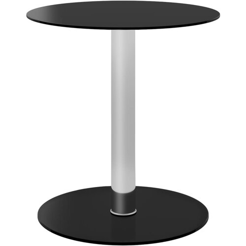 The Living Store Klubska mizica črna 40 cm kaljeno steklo - Klubska Mizica, (21438039) Slike