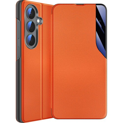AVIZAR Preklopni etui za Galaxy S26 dvo-materilana zasnova s funkcijo stojala, Oranžna, (5000306817) Slike
