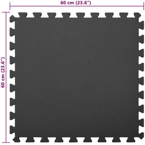  Podloga za bazen 12 pcs Crna 4,32 ㎡ EVA pjenasti materijal Slike