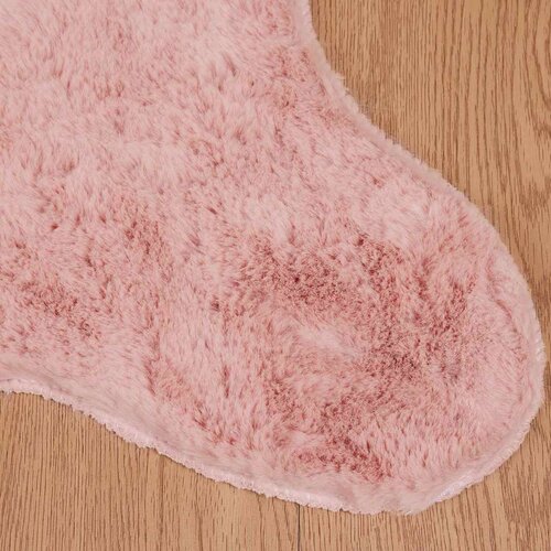  Faux Rabbit Fur Rug Olite Ružičasta 50 x 80 cm Poliester Slike