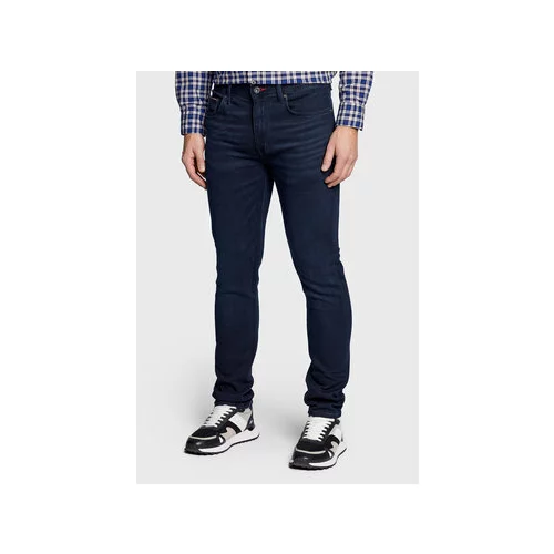 Tommy Hilfiger Jeans hlače MW0MW29620 Mornarsko modra Slim Fit