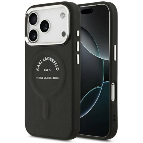  maska karl lagerfeld embossed open ring rsg logo magsafe za iphone 17 pro/ 18 pro crna Cene