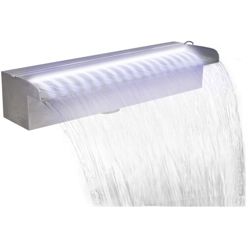 vidaXL Pravokotna fontana za bazen LED slap nerjaveče jeklo 45 cm, (20623456) Cene