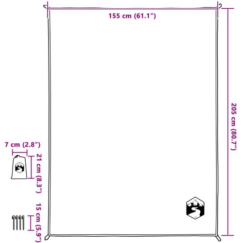  Deka za piknik s klinovima plava 205 x 155 cm Slike