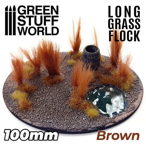 Green Stuff World long grass flock 100mm - color brown Slike