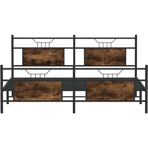 VidaXL Metalni okvir kreveta bez madraca boja hrasta 160x200 cm Slike