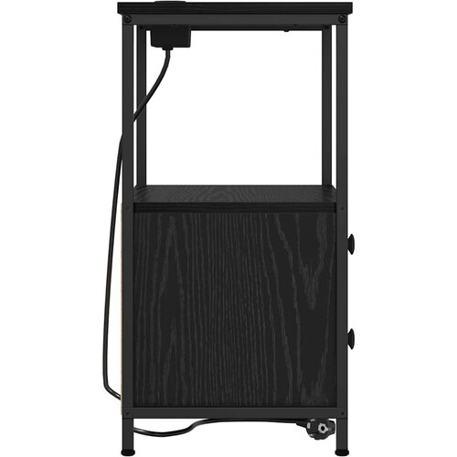  Noćni ormar Crni hrast 40 x 31 x 60 cm Konstruirano drvo Slike