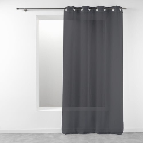 Douceur d int&amp;eacute;rieur Antracitno siva prozirna zavjesa 140x280 cm Telma &amp;ndash; Slike