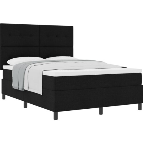 Box Spring Krevet s Madracem Crni 160x200 cm Tkanina Slike