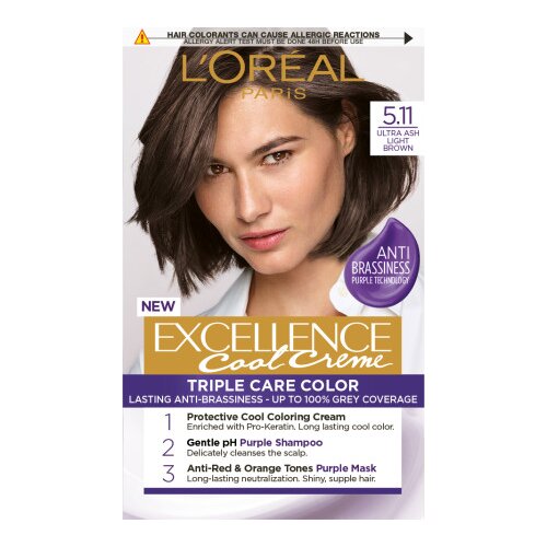 L´Oréal Paris barva za lase - EXCELLENCE Cool Cremes - 5.11 Ultra Ash Light Brown Cene