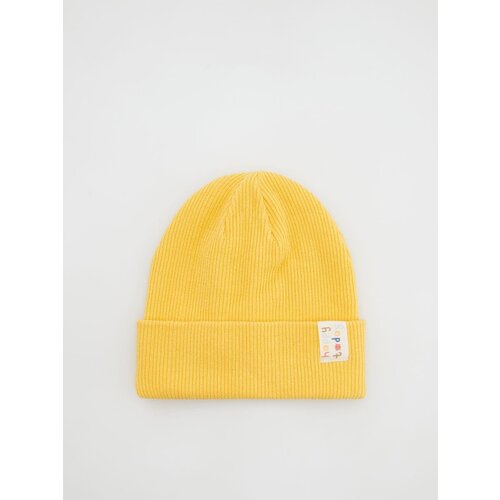 Reserved kapa beanie z na&amp;scaron;itkom - rumena Slike