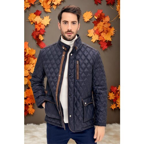 Dewberry K8613 COAT-PLAIN NAVY BLUE Slike