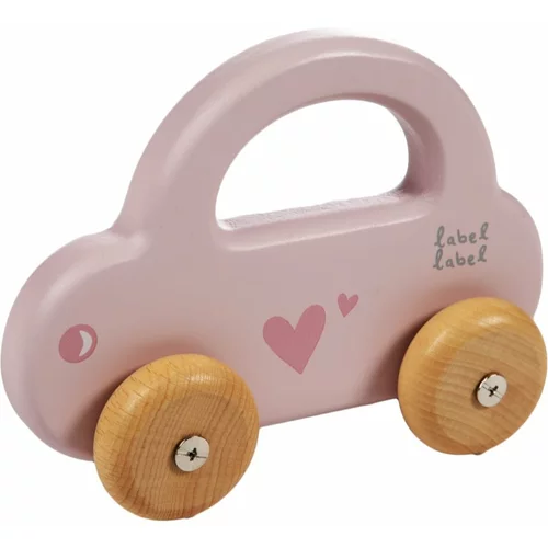 Label Label Little Car igrača iz lesa Pink 1 kos