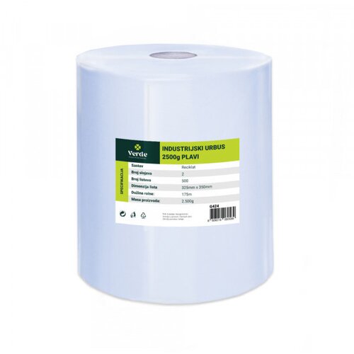  Ubrus industrijski VERDE Pro  2500g  500 lis.35x32 5mm  plavi Cene