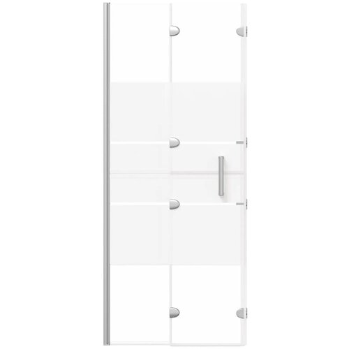  Sklopiva pregrada za tu&amp;scaron; ESG 120 x 140 cm bijela Slike