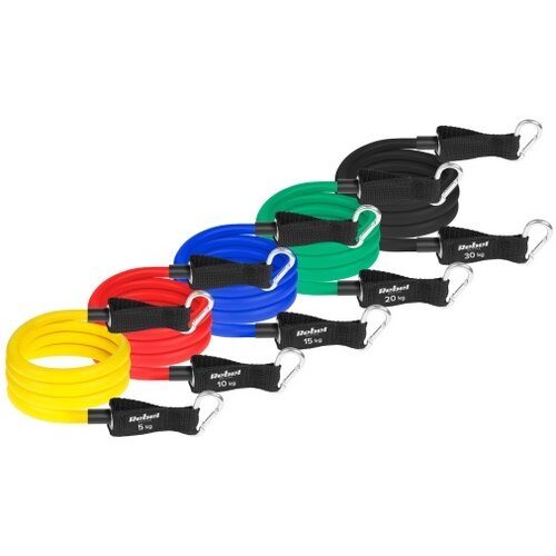 Rebel ACTIVE Set elastičnih traka sa ručkama ekspanderi 5-80kg 5 komada RBA-3006 Slike