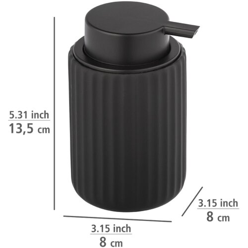 Wenko 24804100 - Dozator tečnog sapuna BELLUNO 8x13,5 cm crni Cene