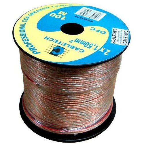 Cabletech kabel za avtozvočnike 100 m, 2x 2.50 mm2, transparent, SW-2X2.5TR Cene