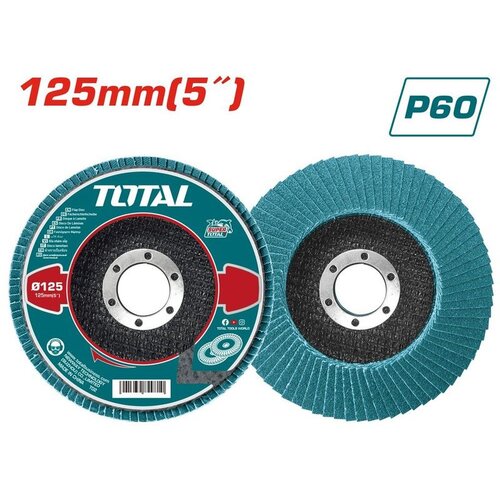 Total lamelni brusni disk 125mm za metal,P60,zirconium TAC641252 Slike