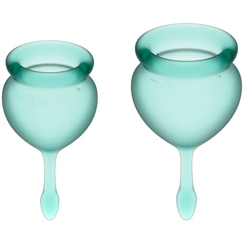 Satisfyer - Feel Good Menstrual Cup Set Dark Green Slike