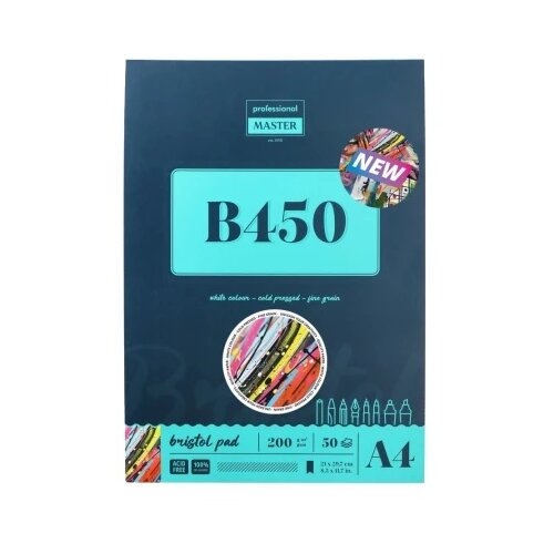 Professional master b bristol blok za crtanje - odaberite format b450 - 200g - 50 lista a4 ( 617126 ) Slike