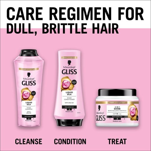 Schwarzkopf Gliss Liquid Silk regeneracijski balzam za krepitev in sijaj las 200 ml Slike