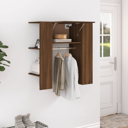 The Living Store Omarica za predsobo rjav hrast 97,5x37x99 cm inženirski les - Omarica Za Predsobo, (21436365) Slike
