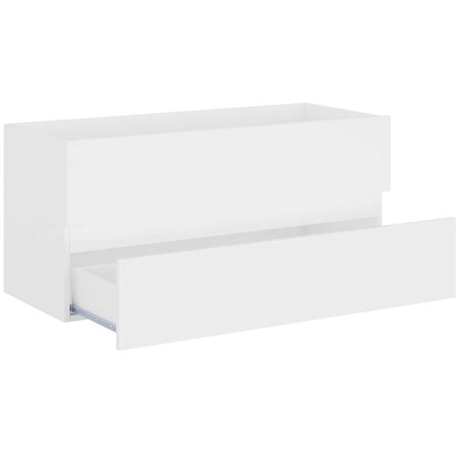  Ormarić s ugrađenim umivaonikom bijeli konstruirano drvo Bijela 100 x 38.5 x 45 cm Slike
