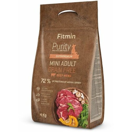Fitmin Dog Purity Grain Free Adult Mini Govedina, hrana za pse 800g Slike
