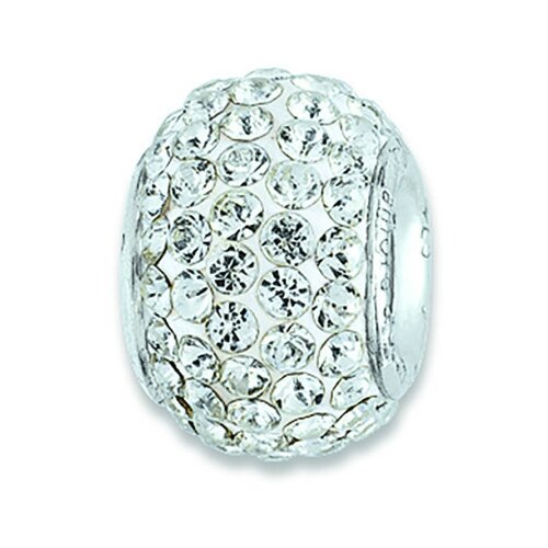 Amore Baci beli srebrni privezak sa swarovski kristalom za narukvicu ( 23018 ) Cene